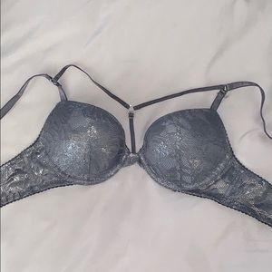 Steel colored VS strappy push up bra
